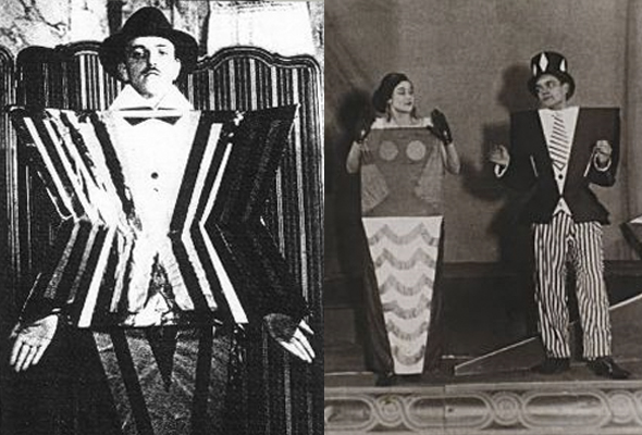 Sonia Delaunay costumes for 1920s play directed by Tristan Tzara